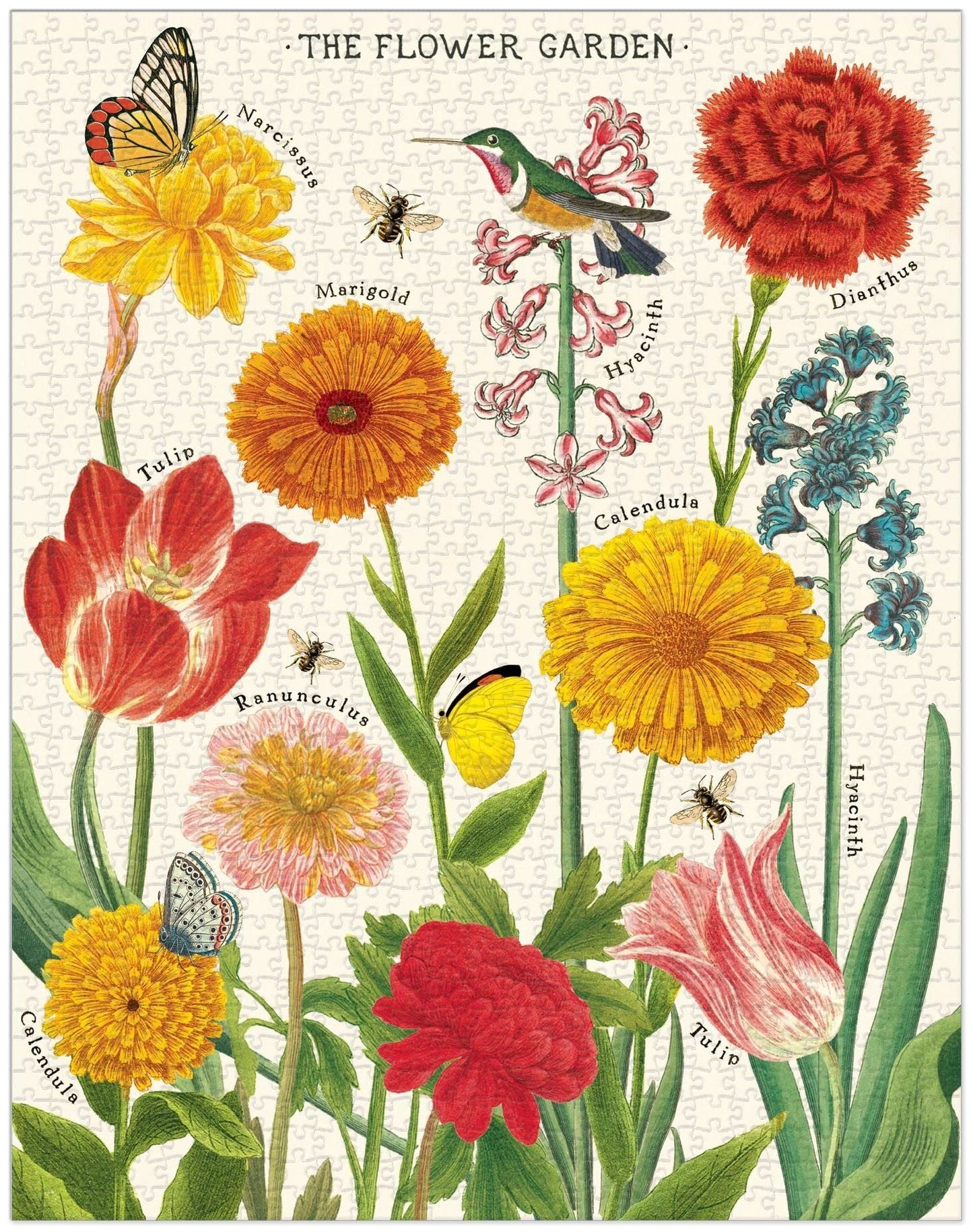 Cavallini 1000 Piece Puzzle, Flower Garden (PZL/FLRGRD)