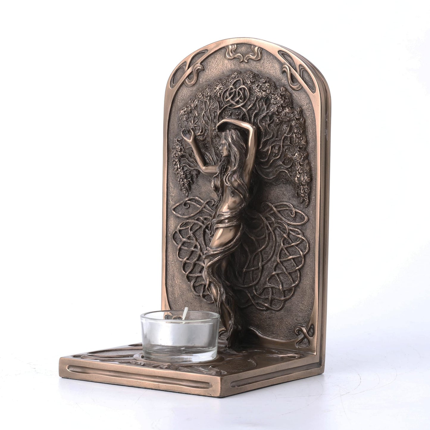 Earth Life Magic Tree of Life Tealight Candle Holder by Selina Fenech Cold Cast Resin Antique Bronze Finish