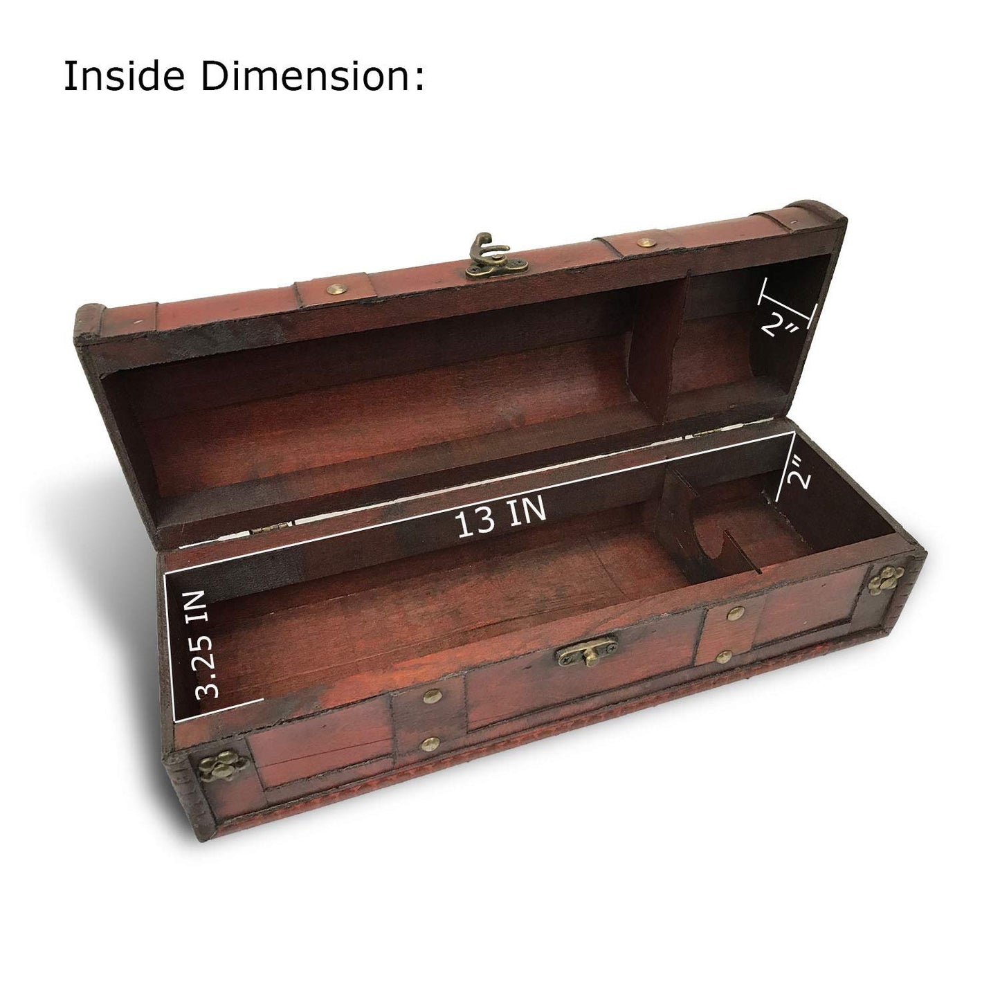 Allgala Wooden Wine Bottle Box with Antique Finish