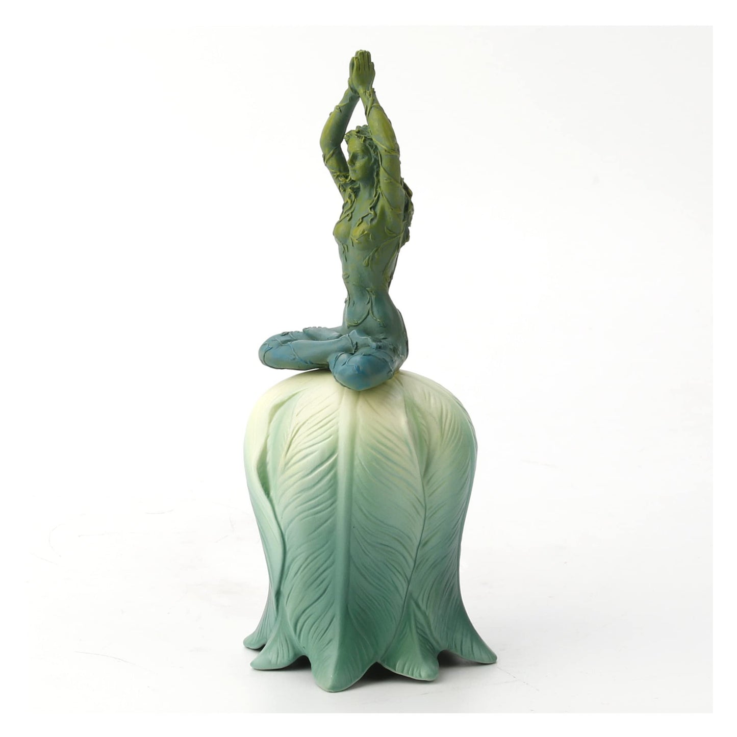 Veronese Design 6 3/4" Mother Earth Gaia Arms Raised Meditation Flower Hand Bell Resin Figurine