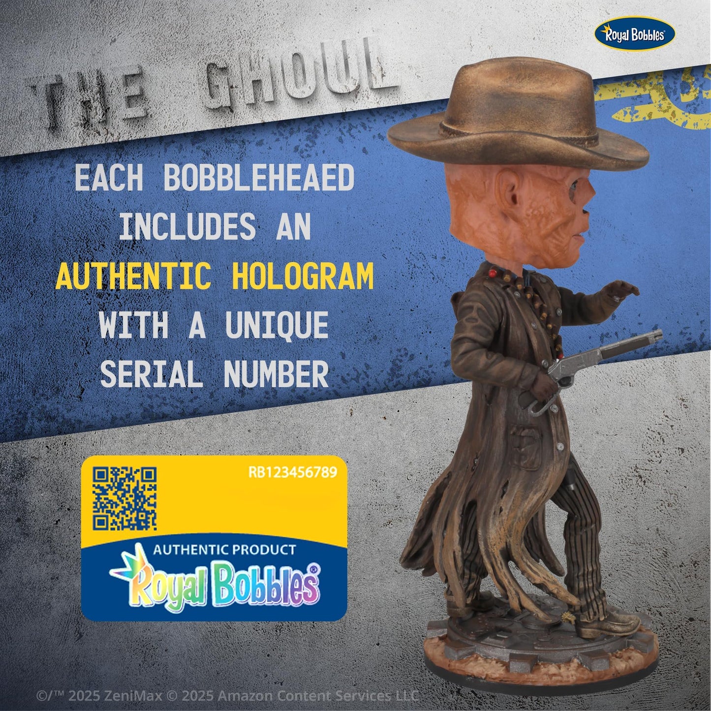 Royal Bobbles Fallout TV Series The Ghoul - 8” Inches Tall – Collectible Bobblehead Statue