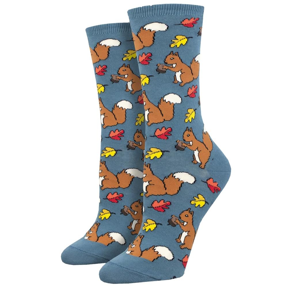 Socksmith Women's Crew Socks Squirrel Them Away