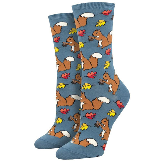 Socksmith Women's Crew Socks Squirrel Them Away