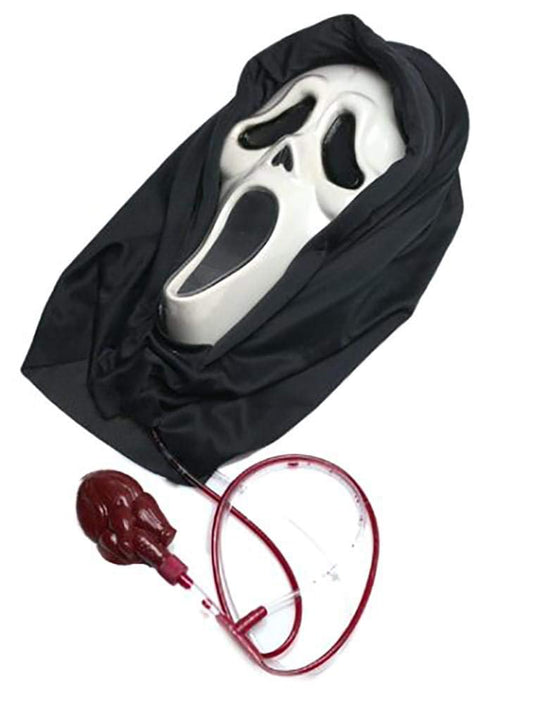 Fun World Men's Ghost Face Bleeding Zombie Mask Accessory, Multi, Standard