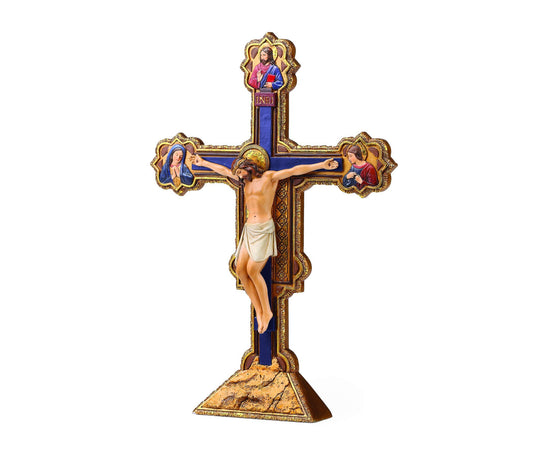 Joseph's Studio by Roman 10.5" H Ognissanti (All Saints) Tabletop Crucifix, Religious Home Decor