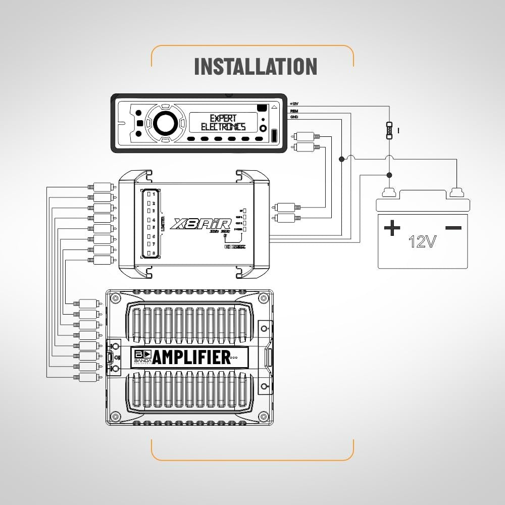 Banda Audioparts X AIR Series Digital Signal Processor, 32bit/96khz, Bluetooth and APP Control, 19 Band EQ, 2 Input