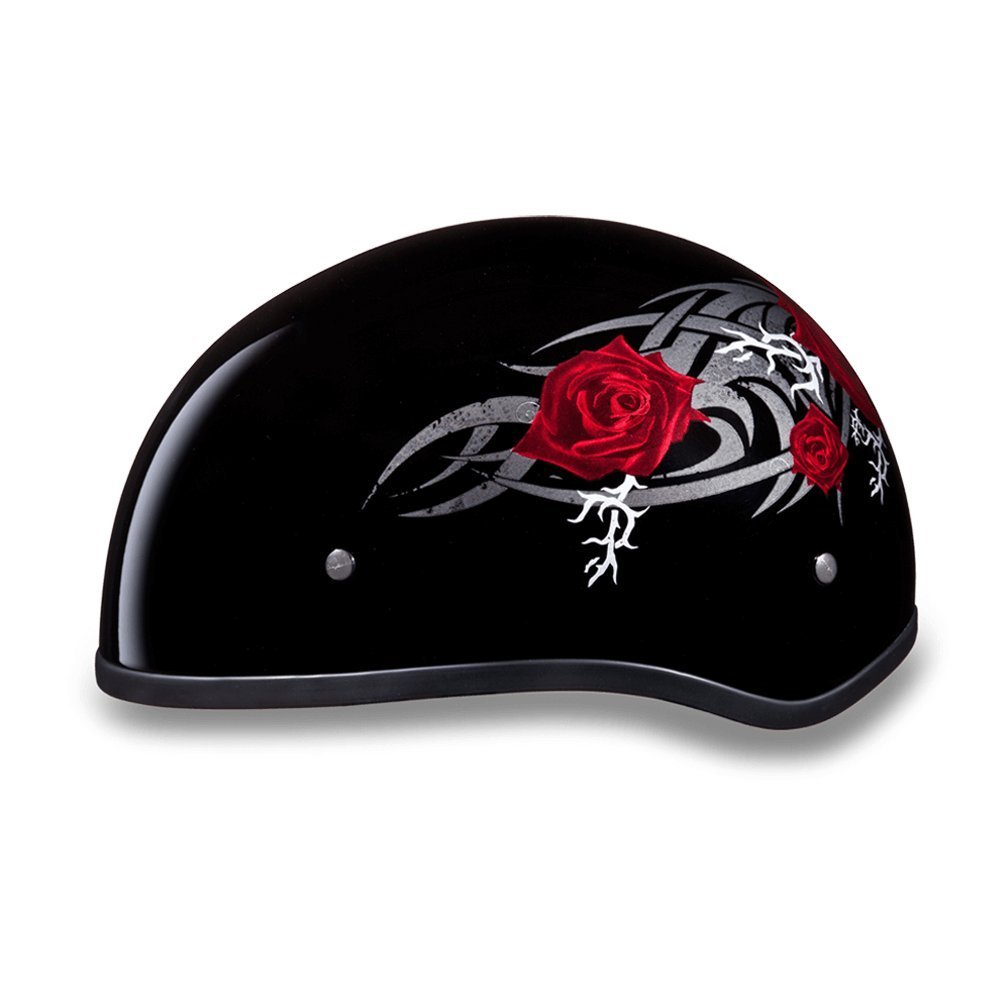 Daytona Helmets Half Skull Cap Motorcycle Helmet – DOT Approved [Graphics]…