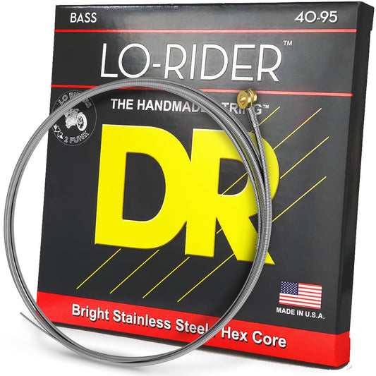 DR Strings Lo Rider LLH-40 Lite-Lite Stainless Steel 4-String Bass Strings