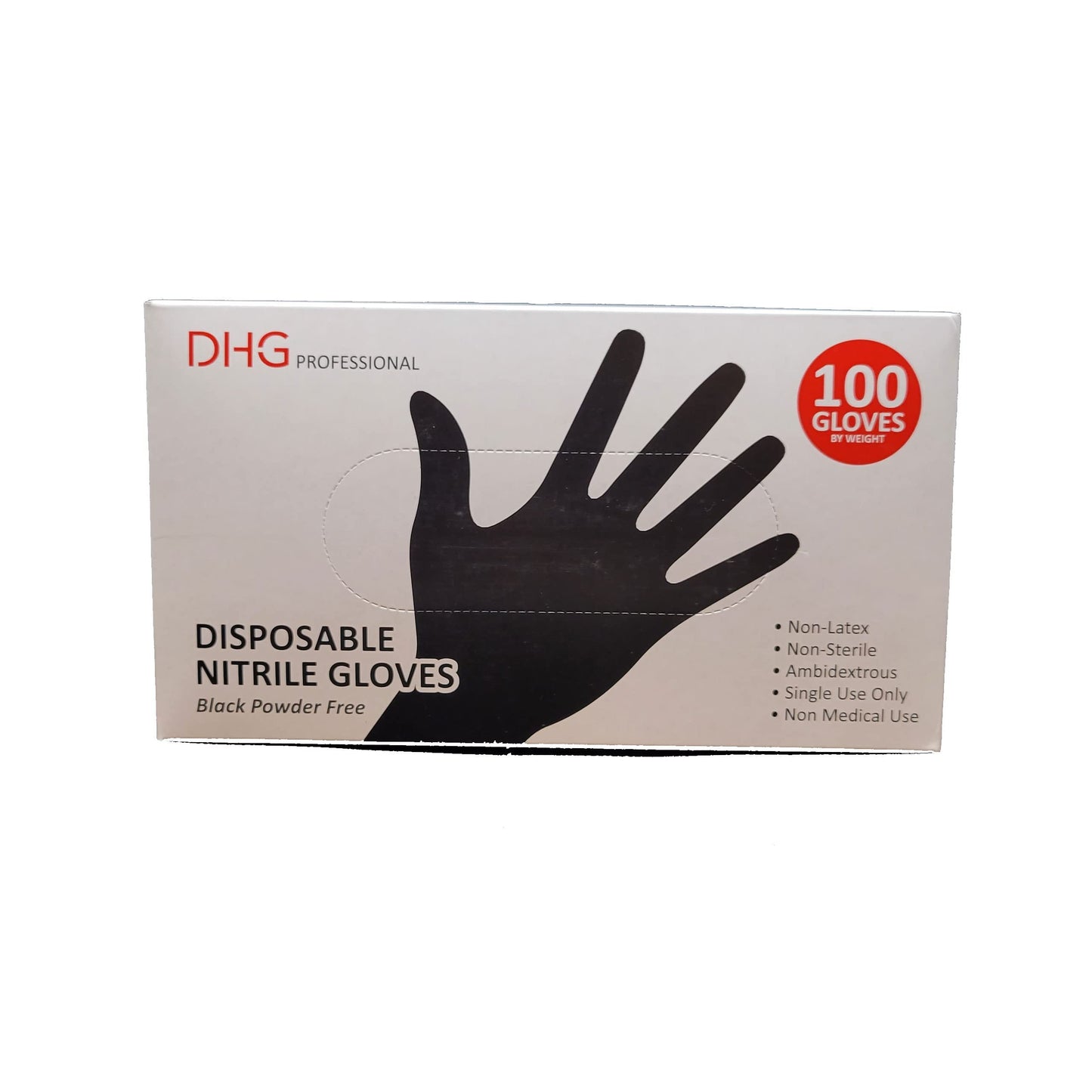 DHG PROFESSIONAL Latex Free Powder Free Black Nitrile Disposable Gloves, Food Handling, Cleaning Gloves