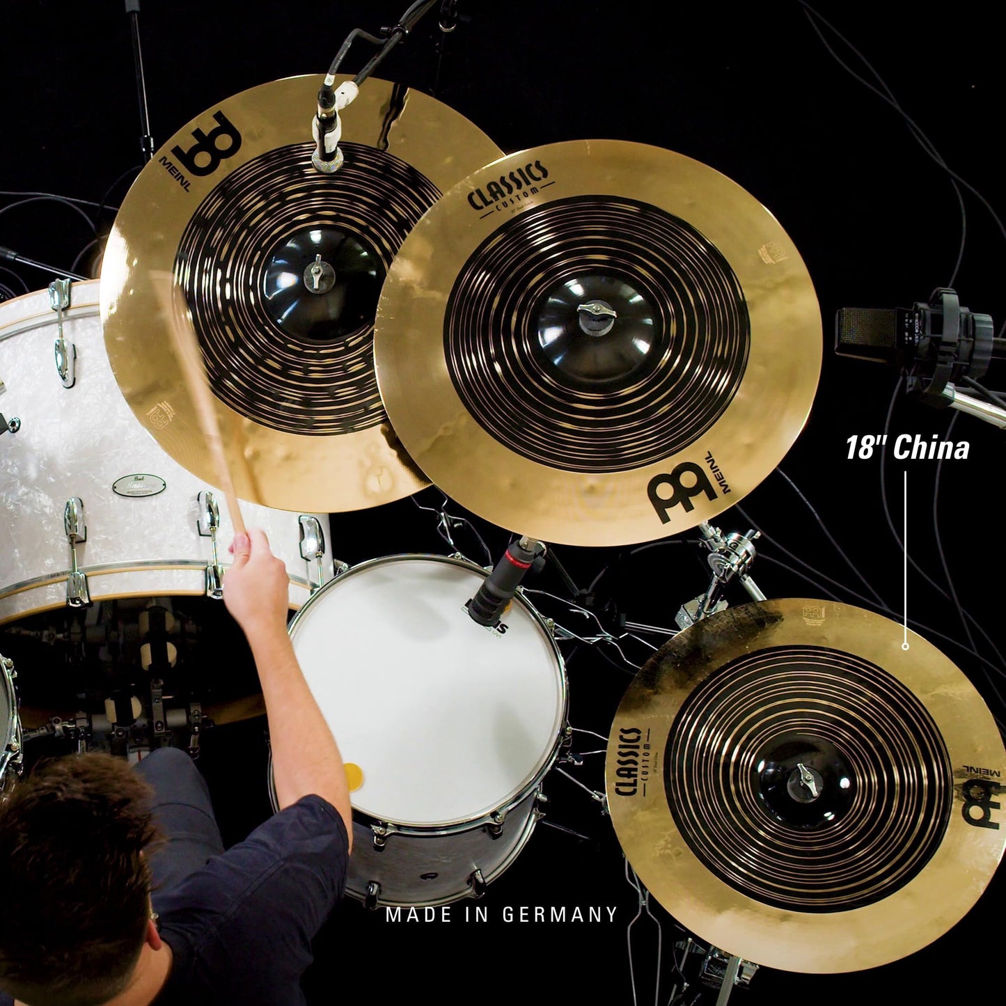 Meinl Cymbals Classics Custom Dual 18" China Cymbal, Dark and Brilliant Finish — Made in Germany — for Rock, Metal and Fusion, 2-Year Warranty, (CC18DUCH)