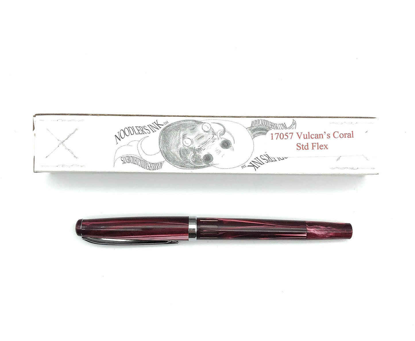 Noodler's Ink Standard Flex Fountain Pen with Twist-Fill Piston, Stainless Steel Nib, Vulcans Coral (17057)