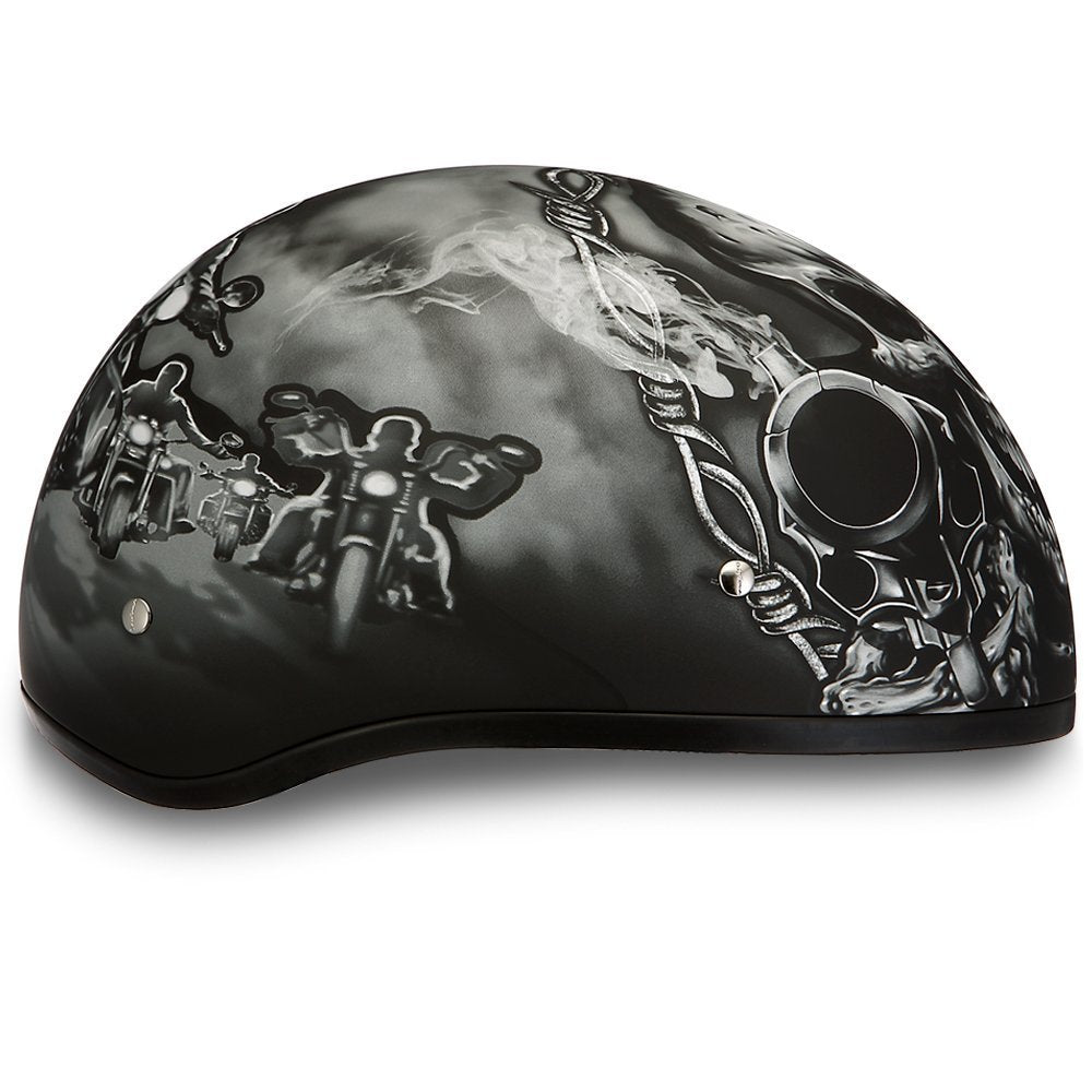 Daytona Helmets Half Skull Cap Motorcycle Helmet – DOT Approved [Graphics]…