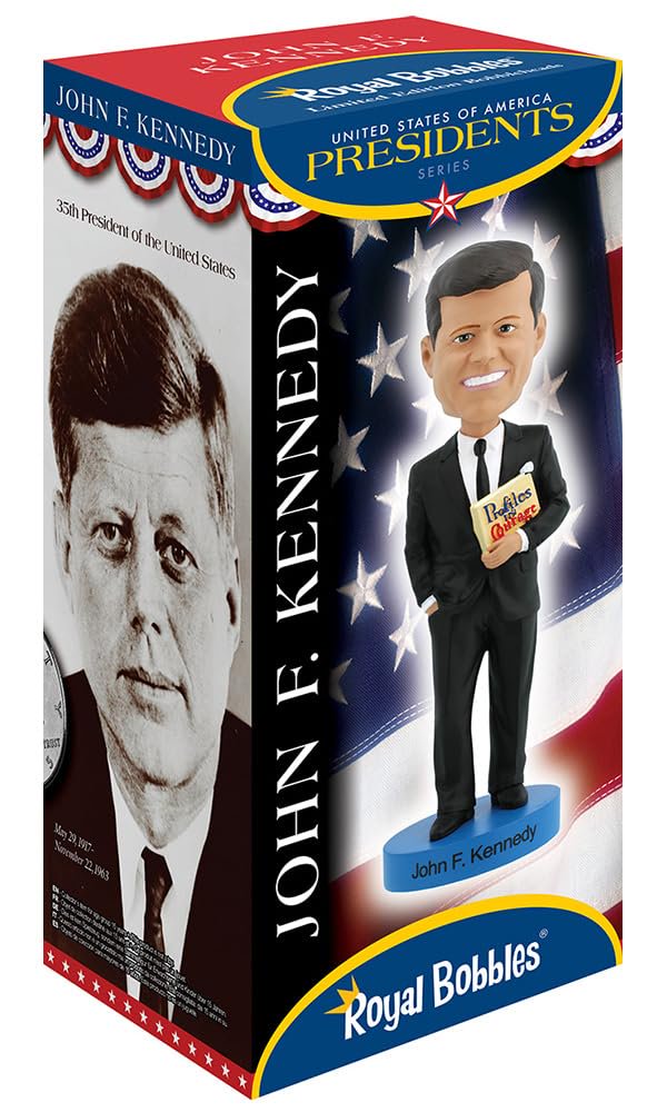 Royal Bobbles John F. Kennedy Bobblehead, Premium Polyresin Lifelike Figure, Unique Serial Number, Exquisite Detail