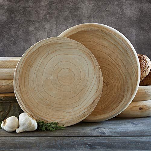 Santa Barbara Design Studio Hand Carved Paulownia Wood Serving Bowl