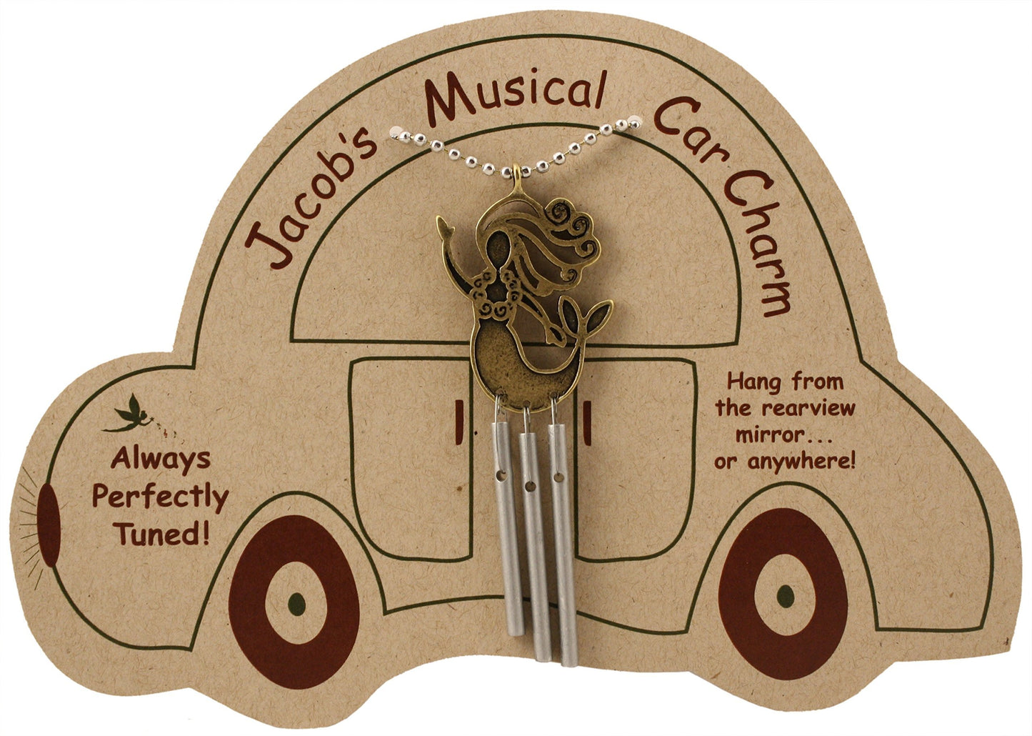Jacob's Musical Car Charm, Mermaid, Mini Wind Chime