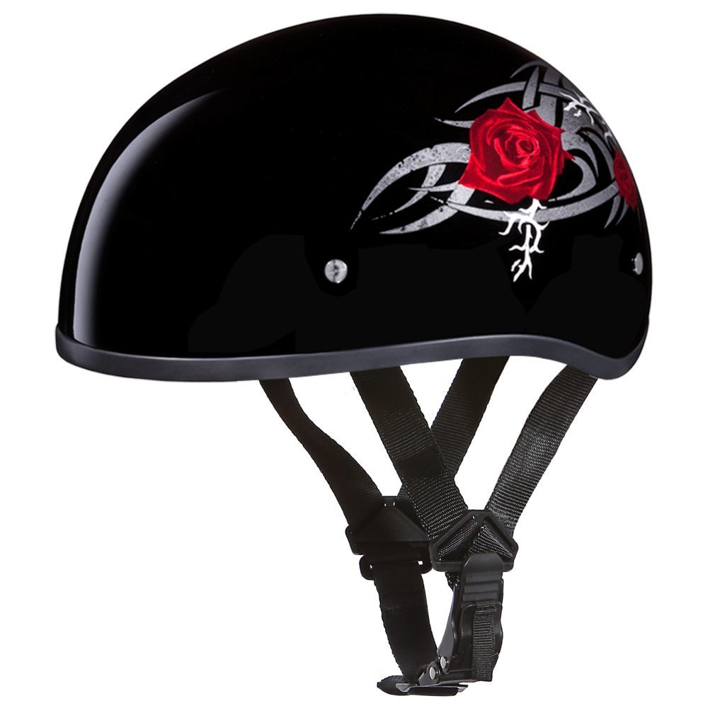 Daytona Helmets Half Skull Cap Motorcycle Helmet – DOT Approved [Graphics]…
