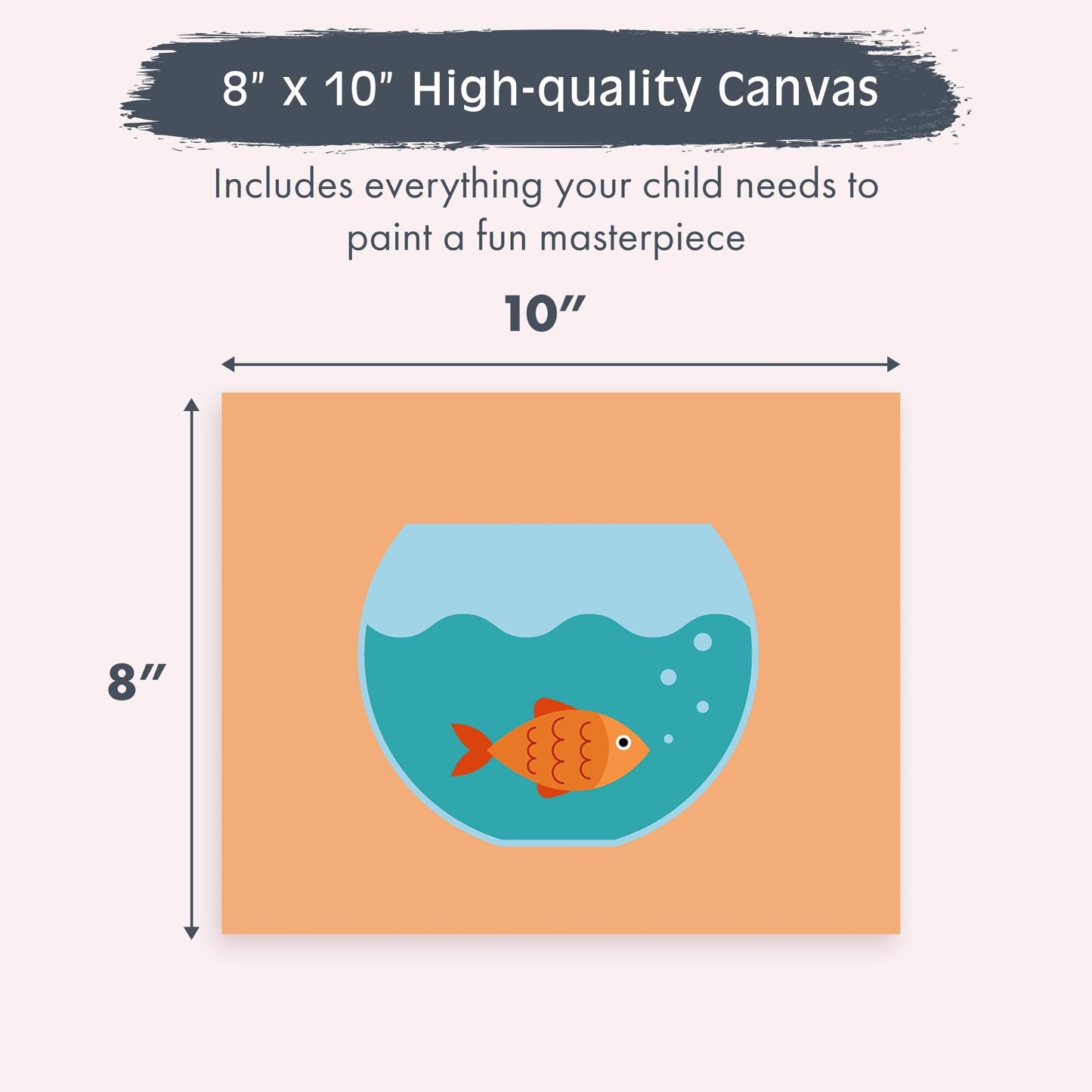 Pink Picasso Kits Paint by Number for Kids | DIY 8x10 Beginner Color by Numbers Canvas Painting Art Kits | Delicious Doughnuts