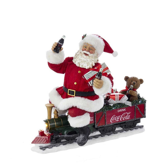 Kurt S. Adler Kurt Adler 13-Inch Battery-Operated Coca-Cola Santa Train with LED Garland