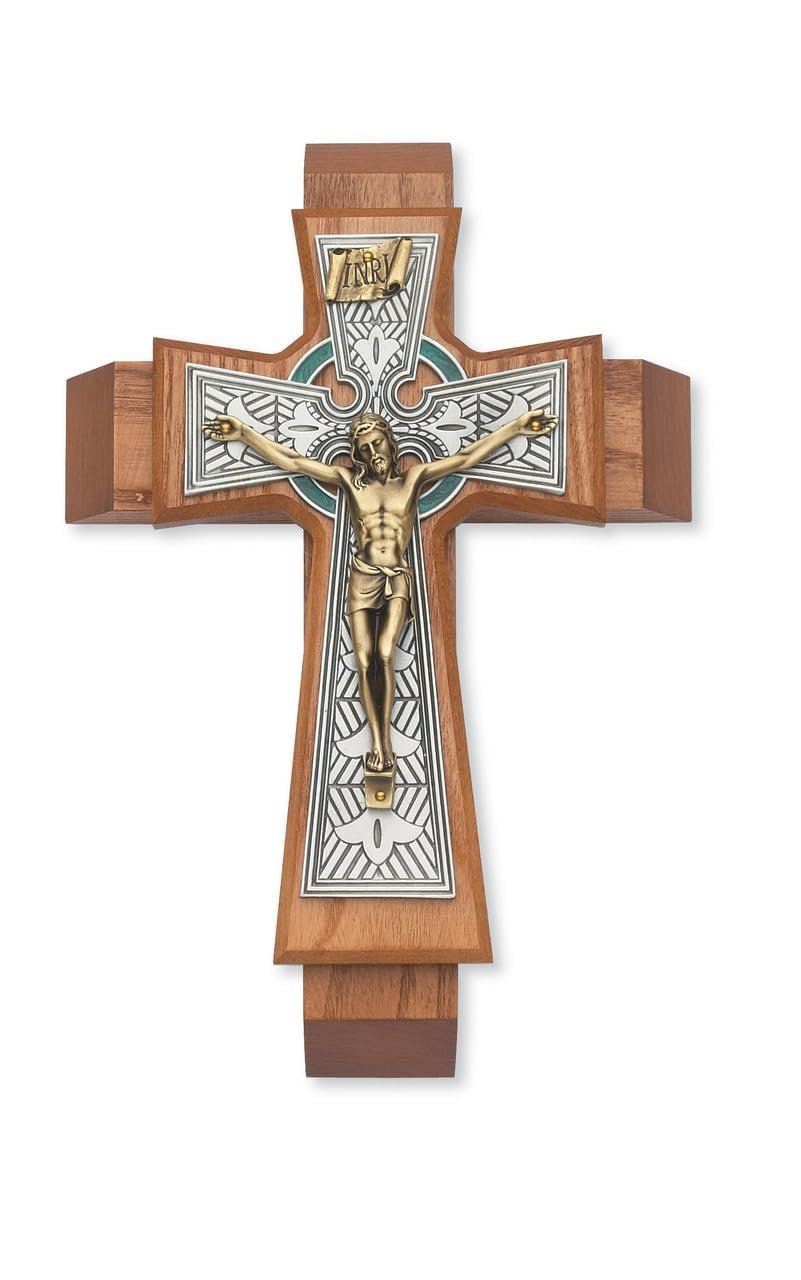 McVan Inc. 11" Walnut Celtic Sick Call - Décor Gift Religious 79-42661-MCVAN