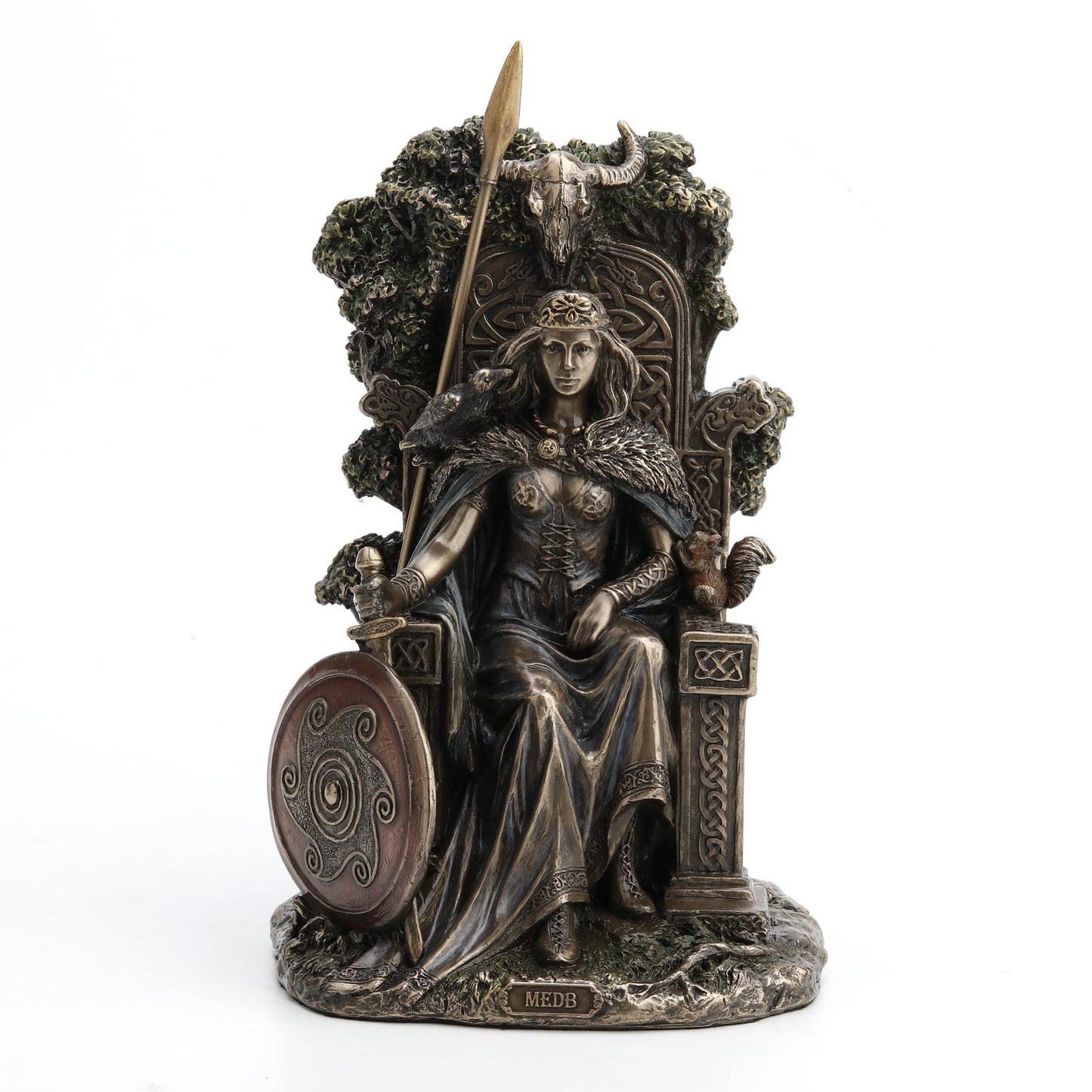 Veronese Design 8 5/8 Inch Celtic Goddess Queen Medb of Connacht Cold Cast Resin Antique Bronze Finish Statue