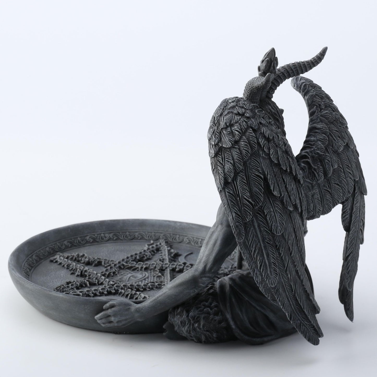 Veronese Design 5 3/4 Inch Baphomet Altar Offering Dish Stone Finish Resin Figurine