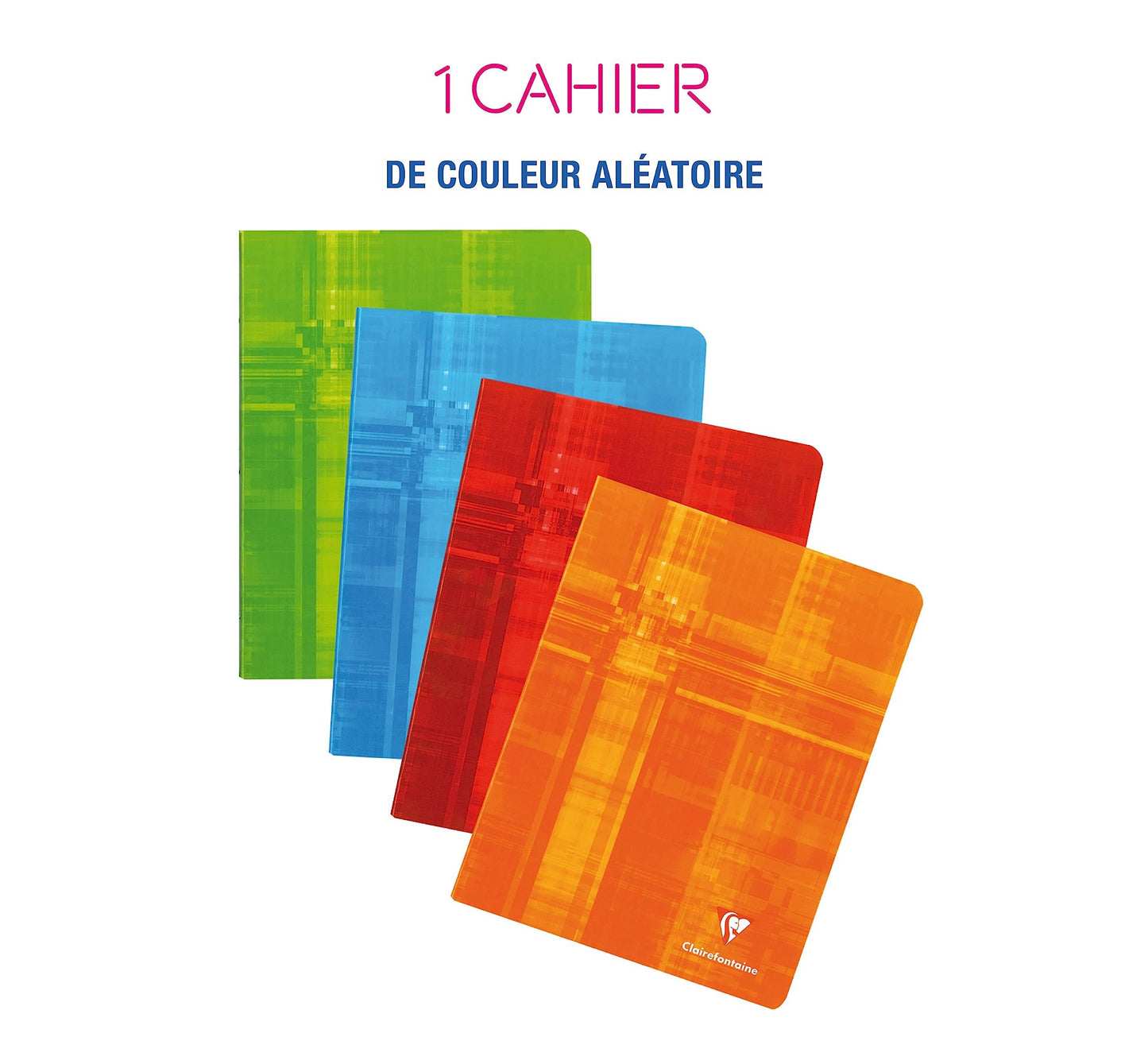 Clairefontaine Staplebound Notebook - Ruled w/ margin 48 sheets - 6 1/2 x 8 1/4 - Sold Individually (Assorted Cover Color Chosen at Random)