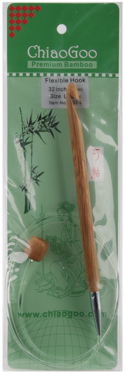 ChiaoGoo 5132-L 32-Inch Flexible Tunisian Hooks, L11/8mm