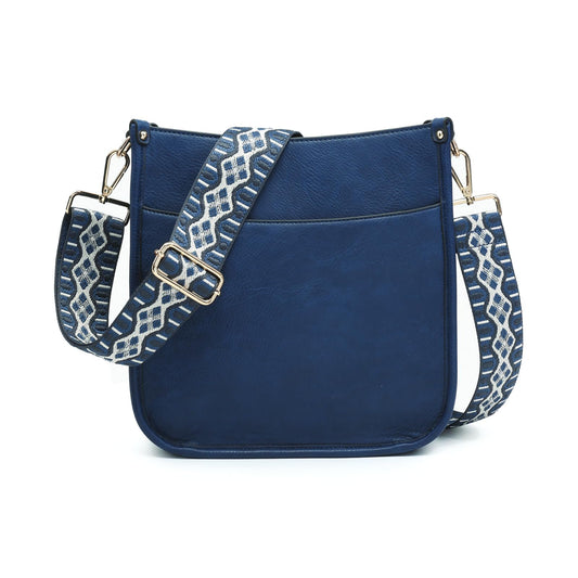 Posie Crossbody Bags for Women Trendy Vegan Leather Hobo Purses Shoulder Handbags with Wide Adjustable Guitar Strap