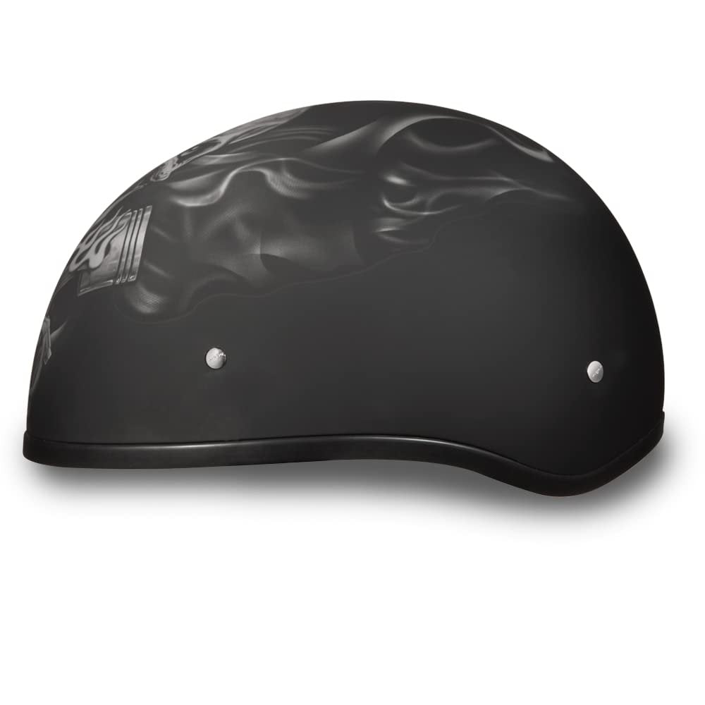 Daytona Helmets Half Skull Cap Motorcycle Helmet – DOT Approved [Graphics]…