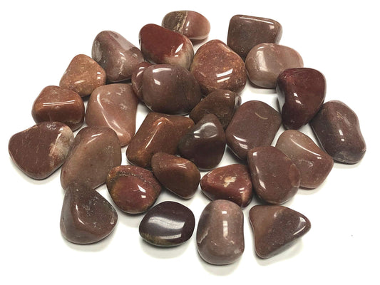 Zentron Crystal Collection: Tumbled Red Aventurine Stones - Large 1" Pieces in Velvet Bag (1 Pound)