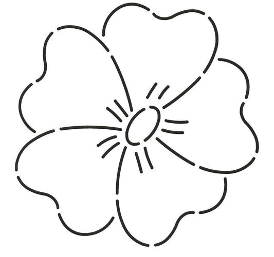 Quilting Creations Flower Quilt Stencil, 5"