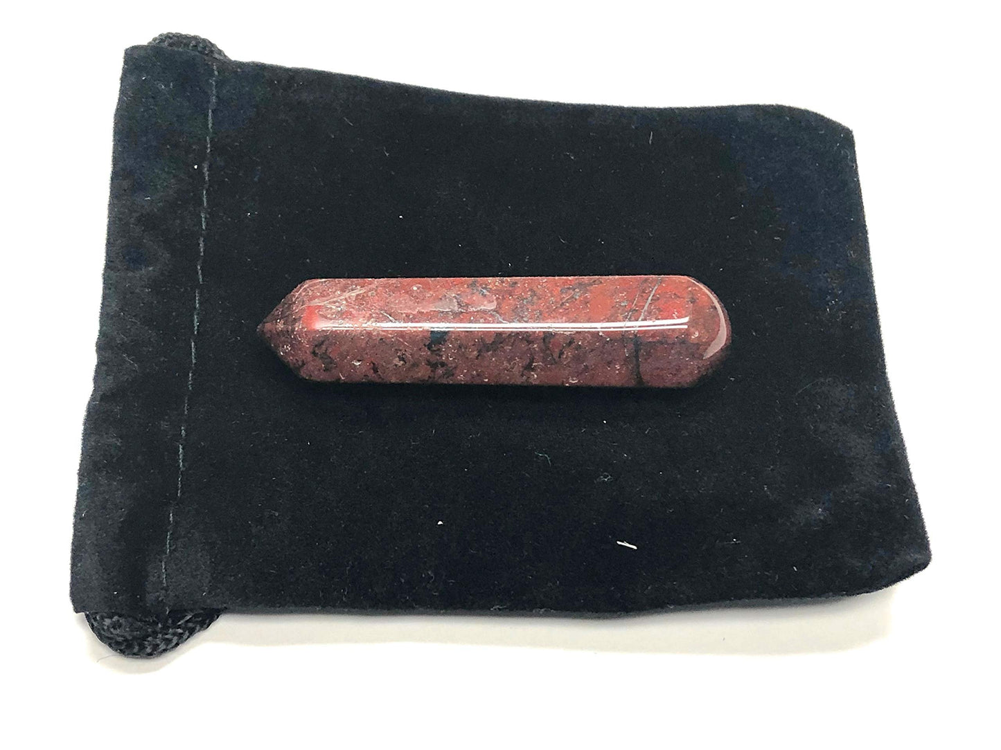 Zentron Crystal Collection: 60MM All Natural Gemstone Crystal 2"+ Wand and Velvet Pouch