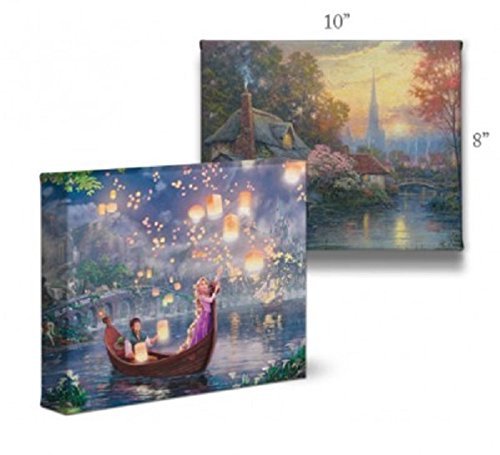 Thomas Kinkade Studios Lionel Santa's Special Delivery 8 x 10 Gallery Wrapped Canvas
