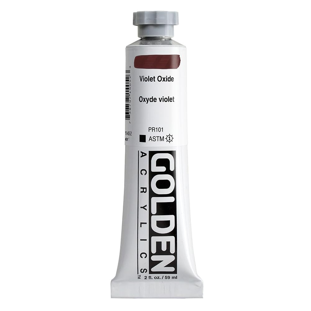Heavy Body Acrylics by GOLDEN, Violet Oxide, 2 fl. oz. Tube, Professional Acrylic Paint, Opaque
