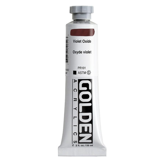 Heavy Body Acrylics by GOLDEN, Violet Oxide, 2 fl. oz. Tube, Professional Acrylic Paint, Opaque