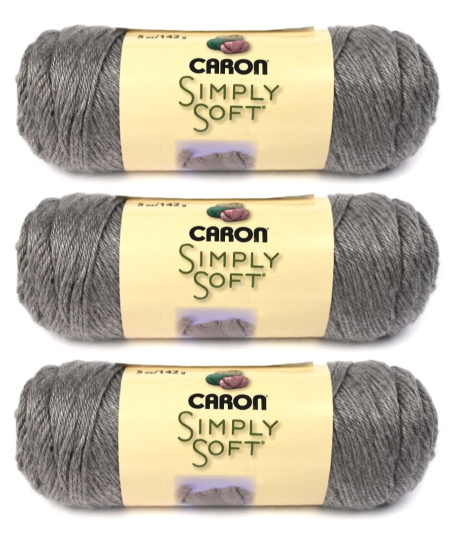 Simply Soft Heather Yarn-Soft Grey (3-Pack)