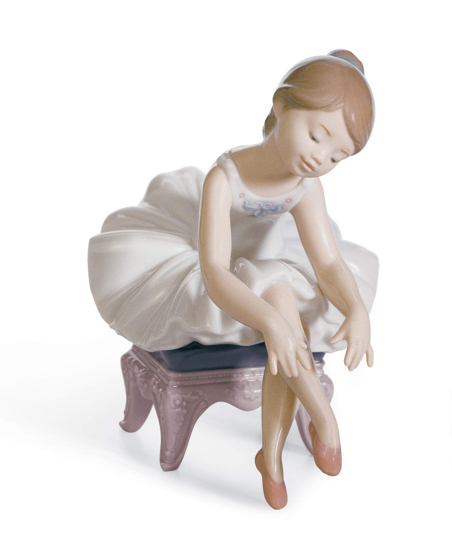 LLADRÓ Little Ballerina I Girl Figurine. Porcelain Ballerina Figure.