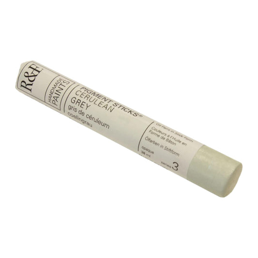 R&F Handmade Paints - Professional Oil Pigment Stick, Cerulean Grey, 38 ml
