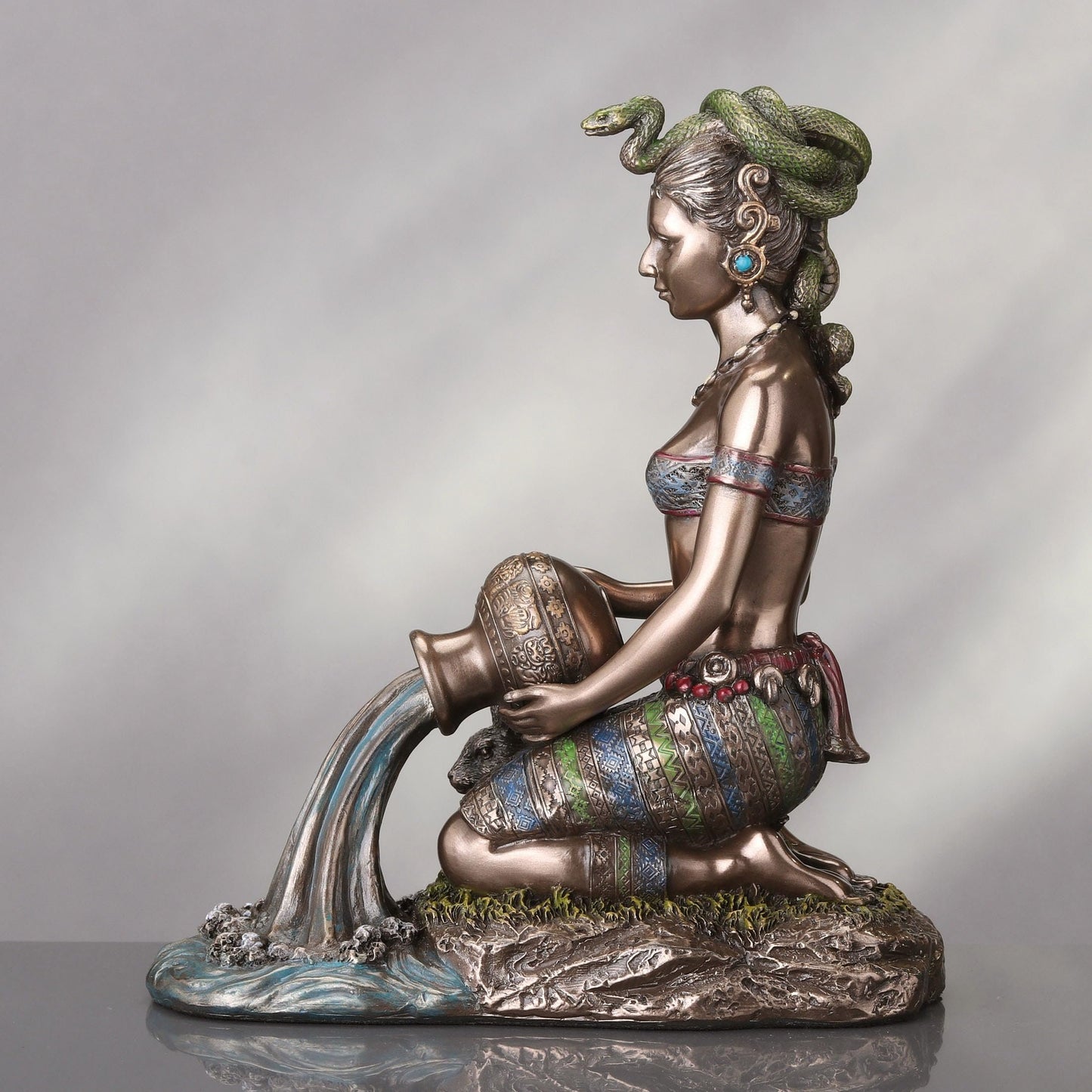 Veronese Design 6 1/4 Ix Chel Mayan Jauar Goddess of Midwifery and Medicine Cold Cast Resin Bronze Finish