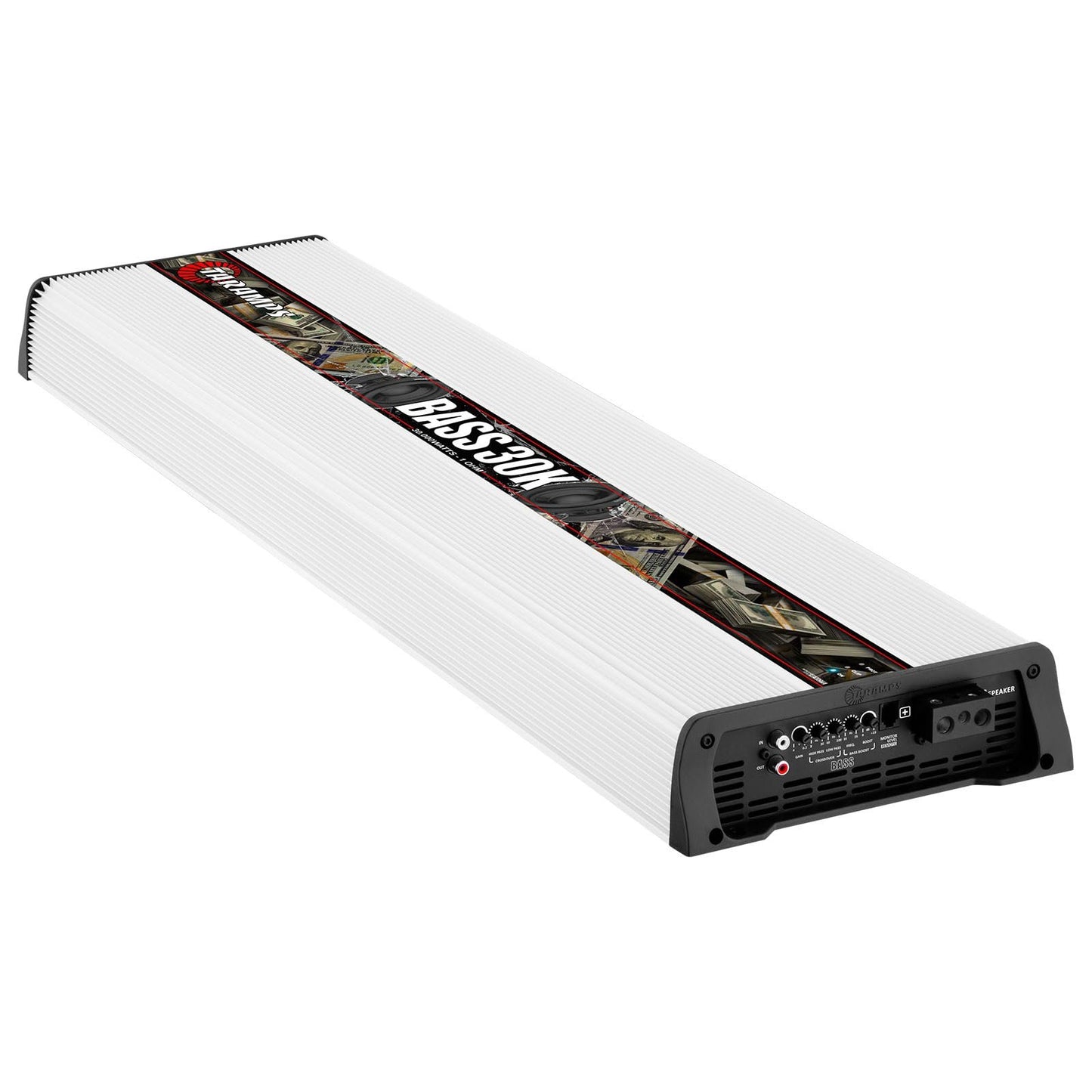 Taramps Bass 30k 1 Ohm 1 Channel 30000 Watts RMS Class D Monoblock Digital Car Audio Amplifier with Crossover, Low/High Pass, Bass Boost, Gain Control, Bass30k, Great Performance for Subwoofers