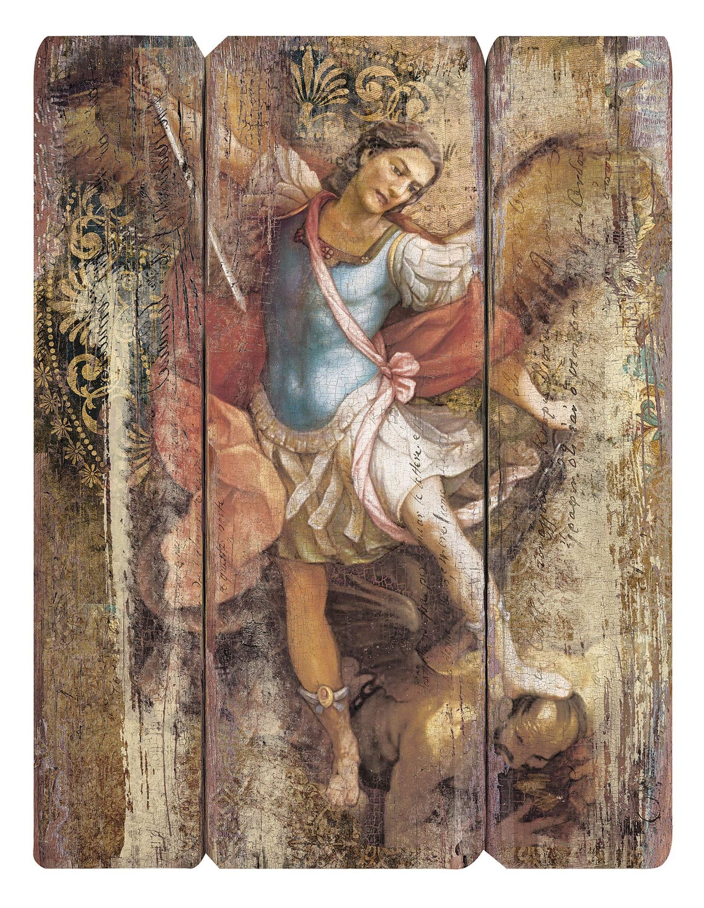 Joseph's Studio by Roman - St. Michael Decorative Panel, 15" H, Courageous Panels, Medium Density Fiberboard, Home Decor, Religious, Giftware, Decorative, Beautiful Detail
