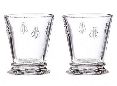 La Rochère La Rochere 10oz Glass Tumbler Set of 2 Bee Tumbler, 9 oz