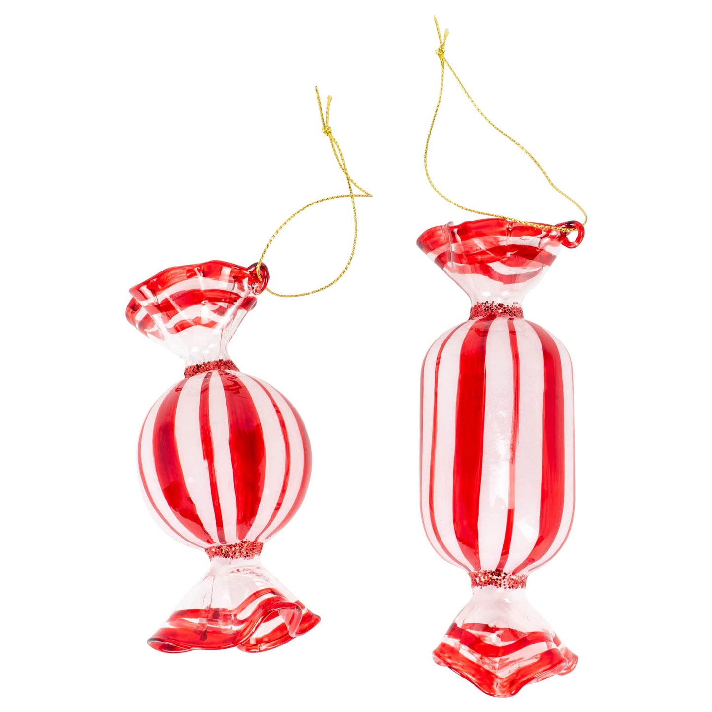 RAZ Imports 2021 Peppermint Parlor 5.5-inch Peppermint Candy Ornament, Assortment of 2