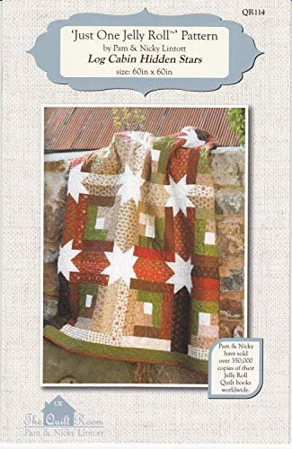 Log Cabin Hidden Stars - Just One Jelly Roll Quilt Pattern