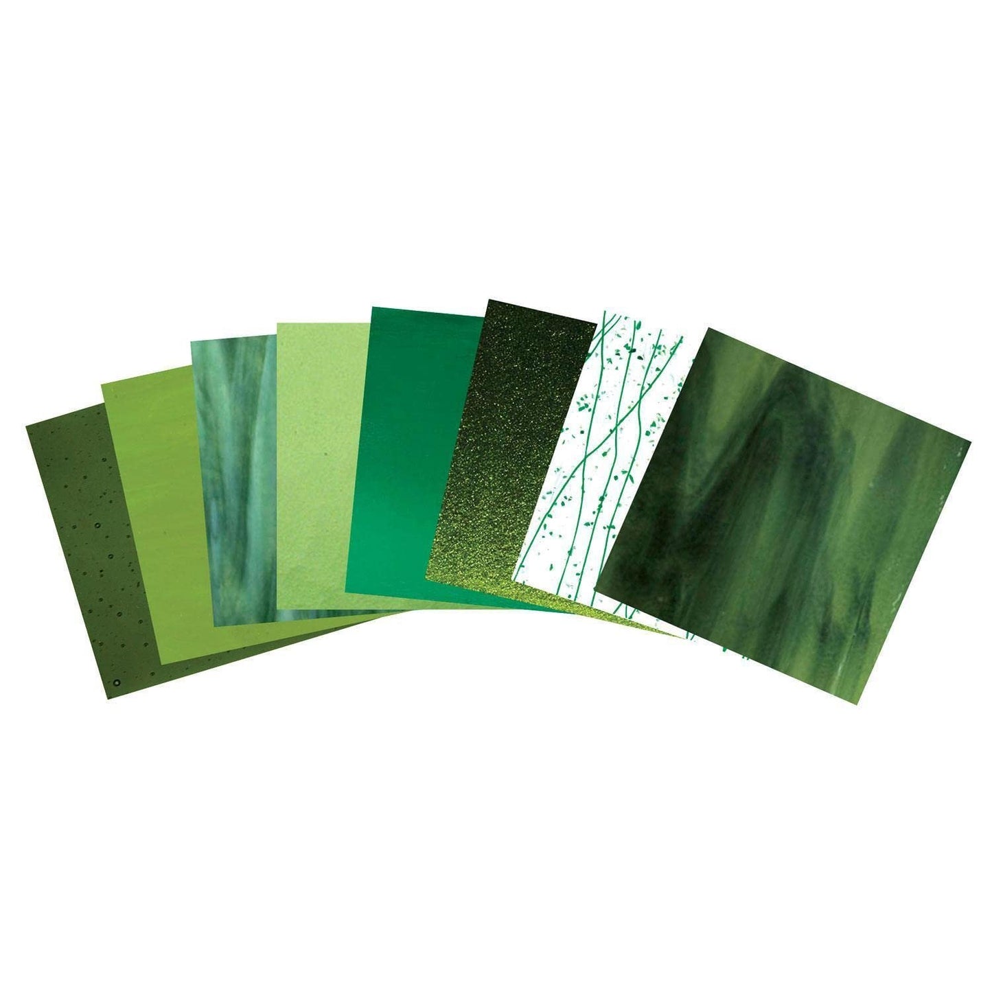 Bullseye It's Easy Being Green Fusible Glass Pack - 90 Coe