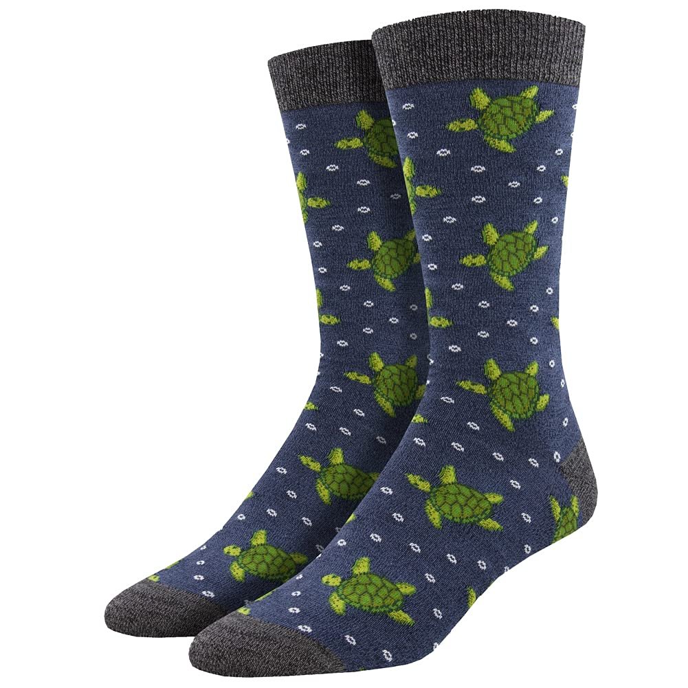 Socksmith Turtle Tales Socks Denim Heather Size 10-13, 1 EA