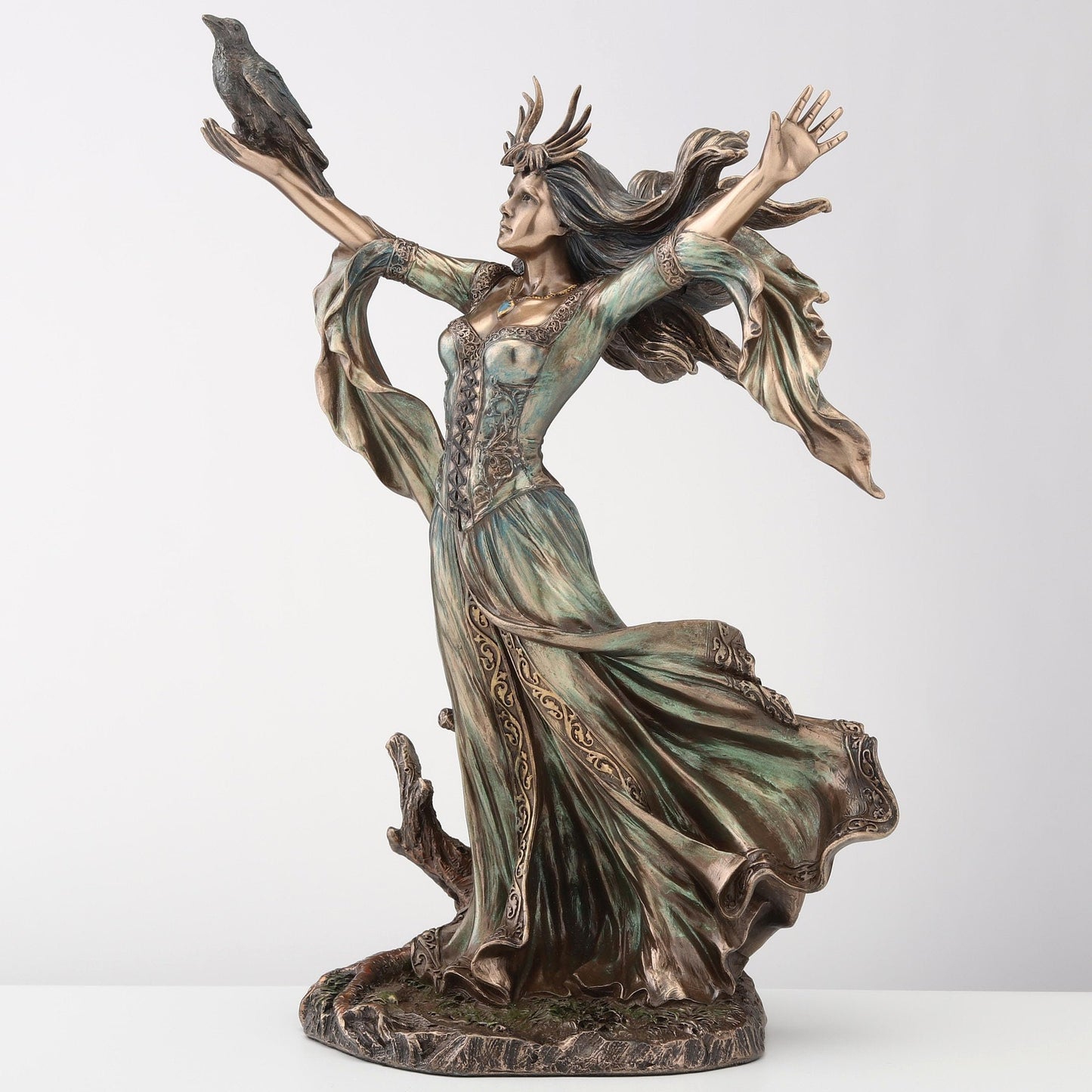 Veronese Design 9 7/8 Inch Morgan Le Fay Cold Cast Resin Bronze Finish Sculpture