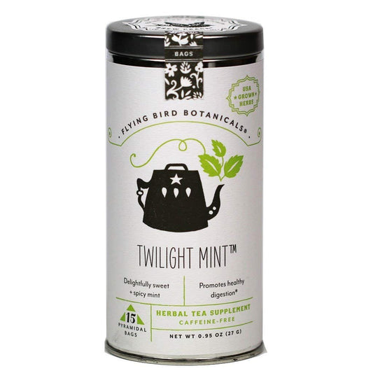 FLYING BIRD BOTANICALS 15 Bag Tin Twilight Mint Tea, 15 CT