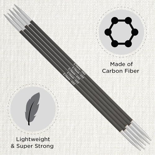 KnitPro Karbonz Double Pointed Needles 8" (20cm)
