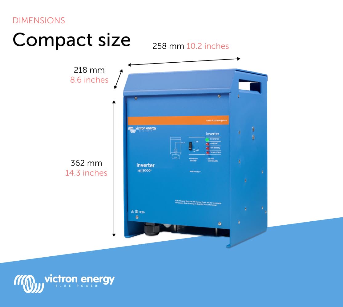 Victron Energy 24/3000 Pure Sine Wave Inverter - 120V 3000VA 24-Volt 120V AC